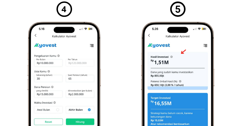 langkah membuat dana pensiun di Ayovest
