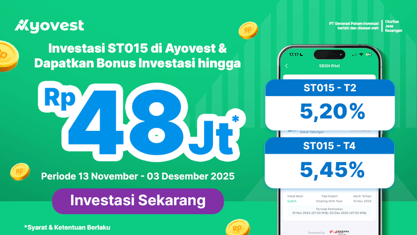 Beli ST015 di Ayovest, Dapat Bonus Investasi hingga Rp48 Juta!