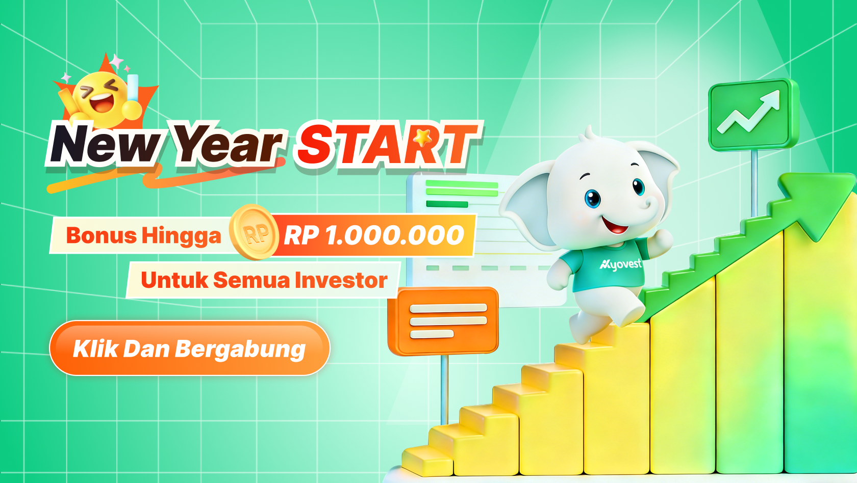 Promo New Year Start: Investasi Awal Tahun Dapat Bonus hingga Rp1 Juta di Ayovest
