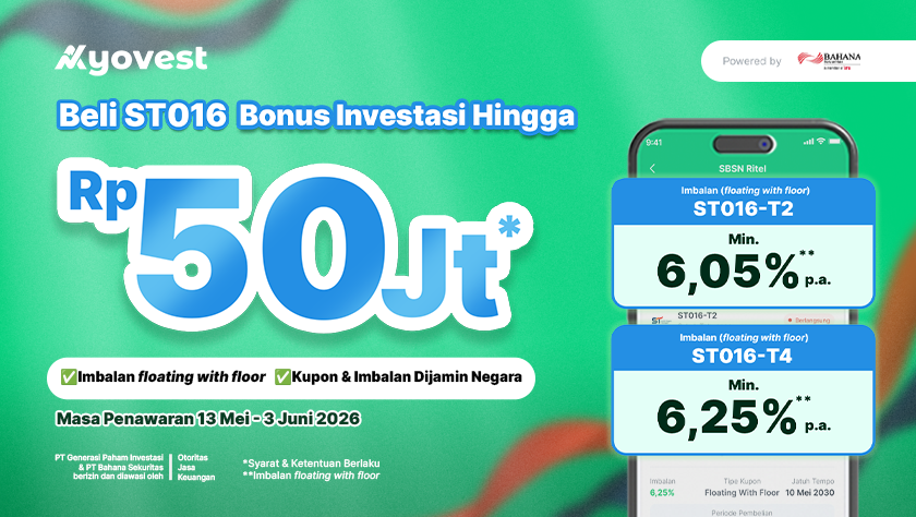 Promo Investasi Syariah ST016: Bonus hingga Rp50 Juta di Ayovest
